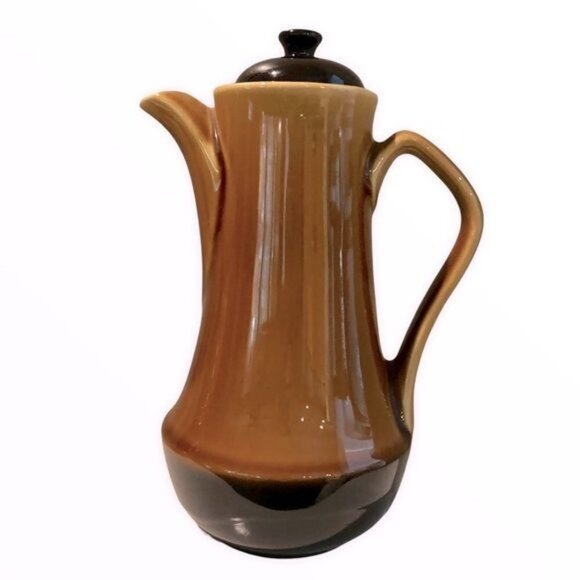 Vintage Other - Mid Century Brown Ceramic Coffee Or Tea Pot